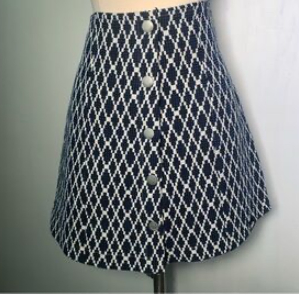 Superdry Navy and White Skirt in XS